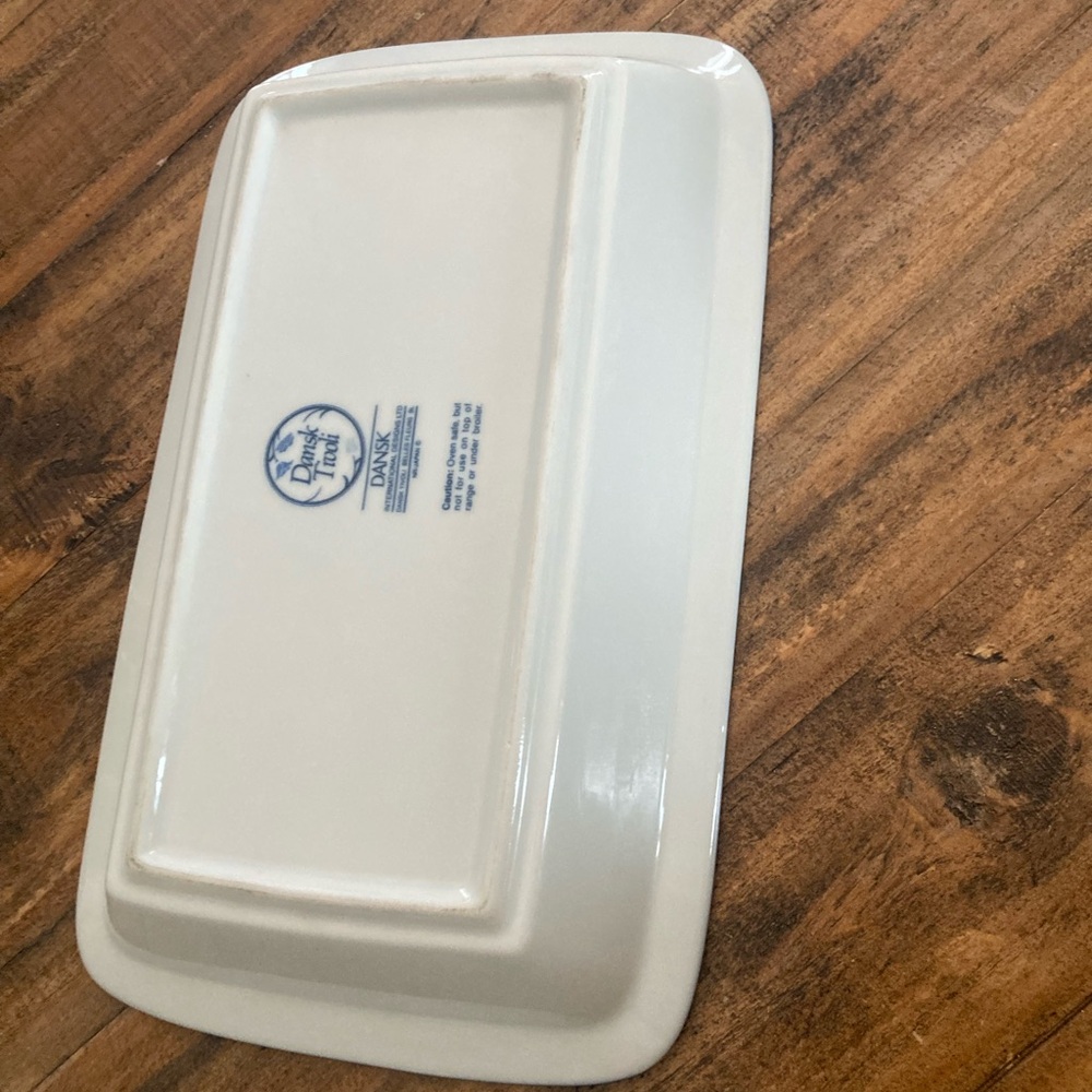Dansk Tivoli blue Floral Rectangular Serving Tray - Picture 3 of 3